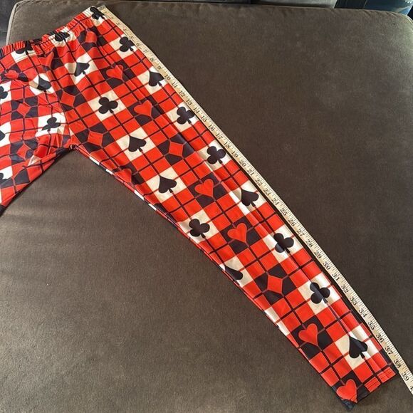 Women’s Leggings Yoga Pants with Playing Card Detail Ankle Length XL NEW - Picture 8 of 10